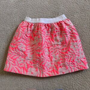 J Crew Crewcuts Girls Skirt Lined Elastic Waist Bright Neon Size 6-7